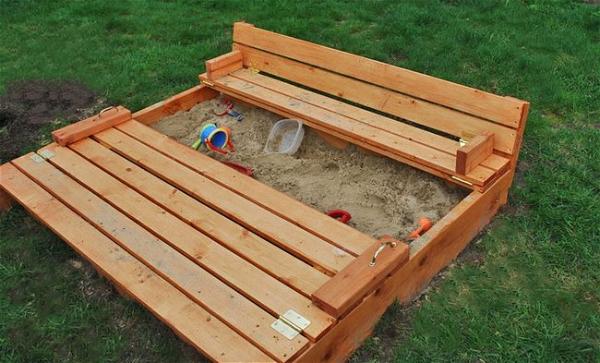 Sand Box With Built-in Seats