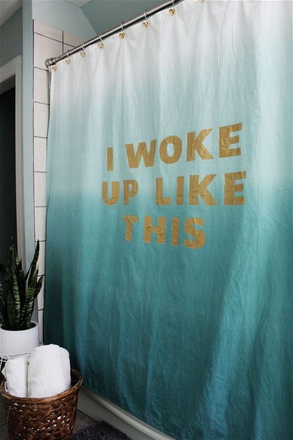 Statement Shower Curtain DIY