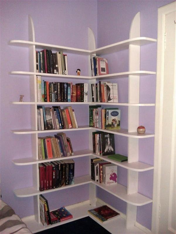 Stylish Corner Bookshelf