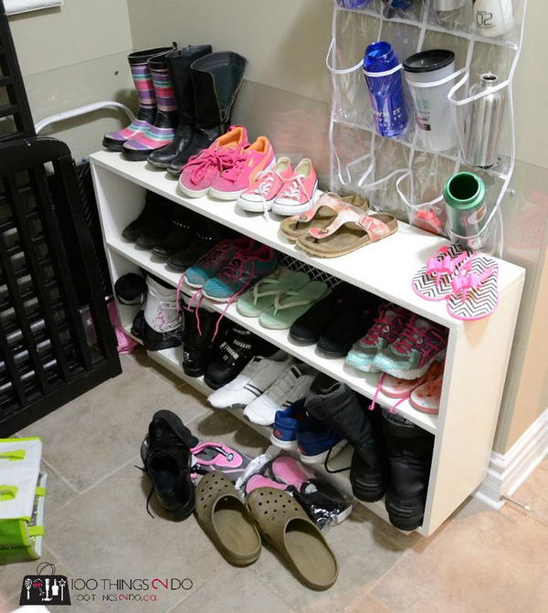 How to make a super-sized shoe rack on a budget