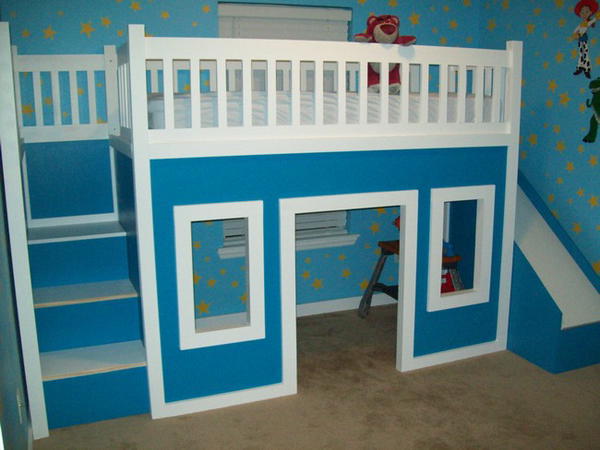 The Indoor Playhouse Loft Bed Design