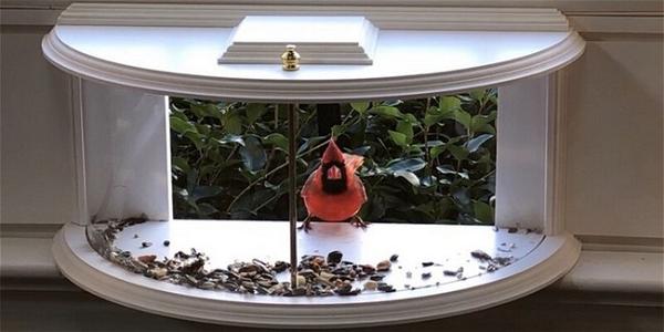 The Krick View Window Tray Bird Feeder