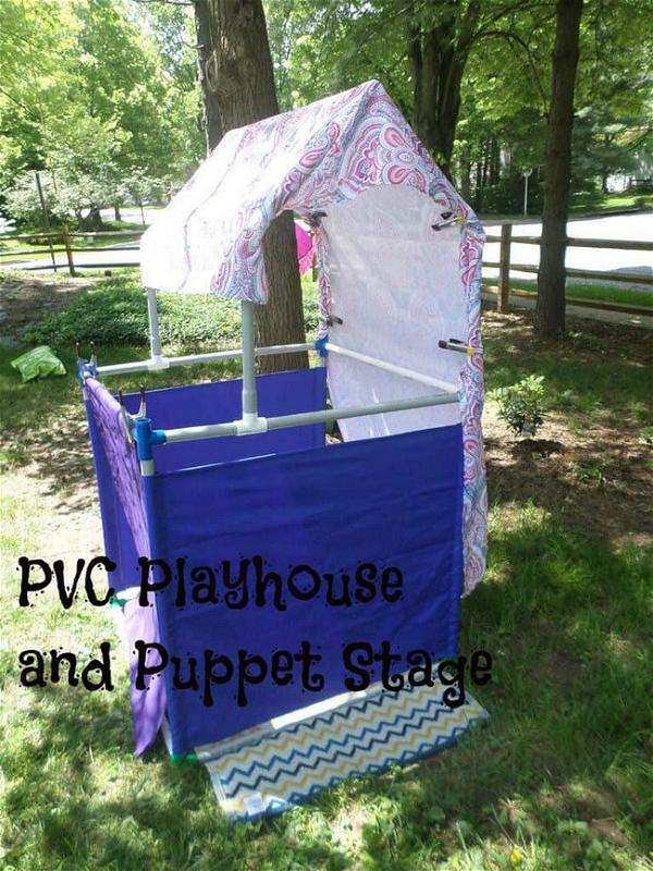 The PVC Playhouse And Puppet Stage Idea