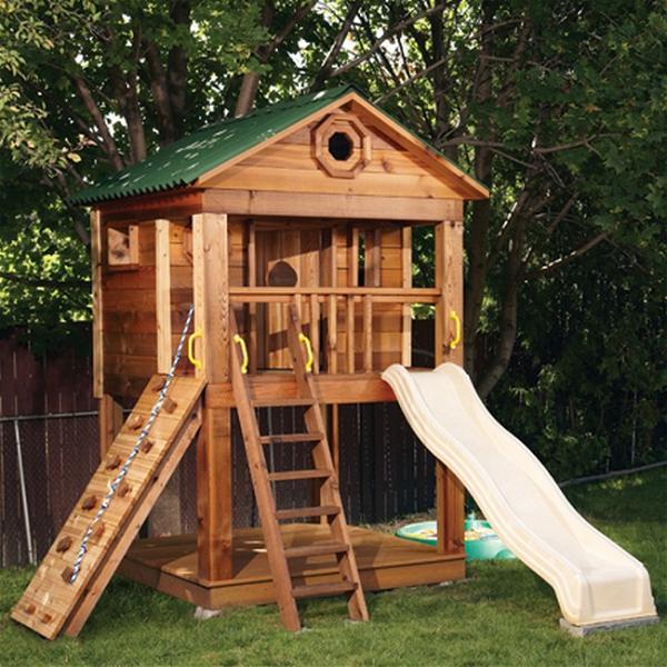 The Rustic Cabin Outdoor Playhouse Plan