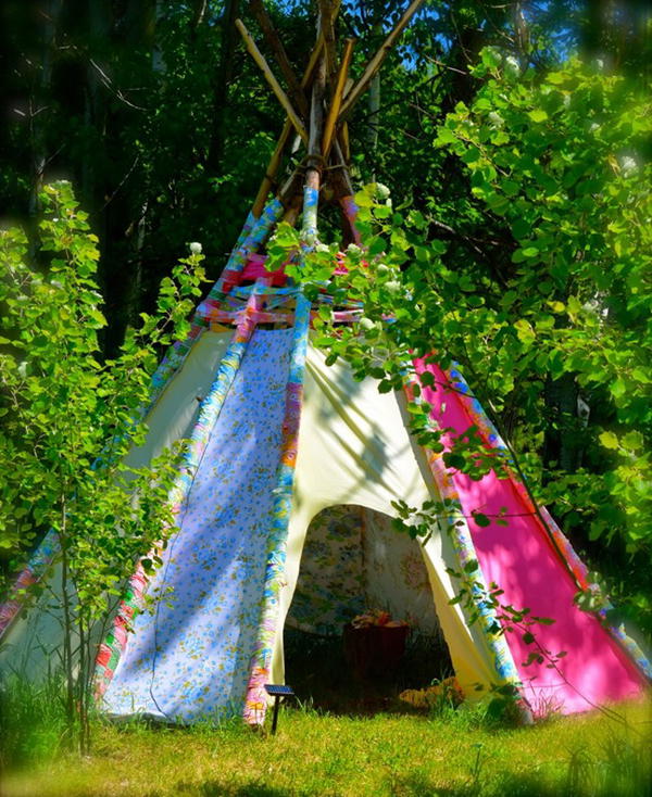 The Scrap Fabric Teepee Build