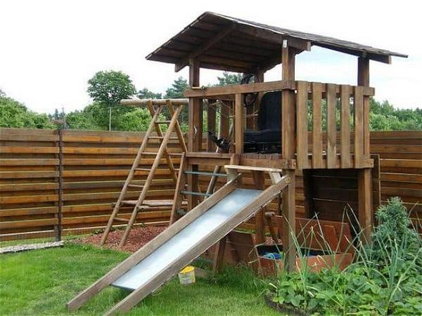 The Slide And Swing Playhouse Hut Build