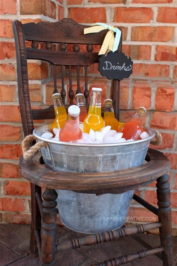 Vintage Chair DIY Wooden Ice Chest Cooler Plan