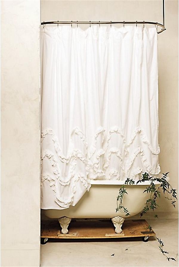 Wavy Ruffle DIY Shower Curtain
