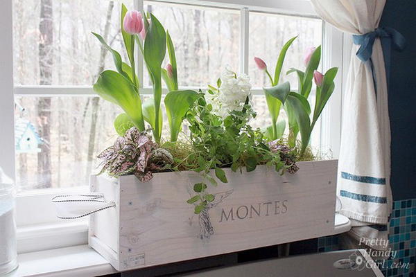 White-Washed Window Box