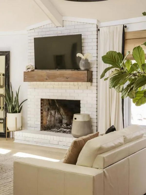 Wood Beam Mantel