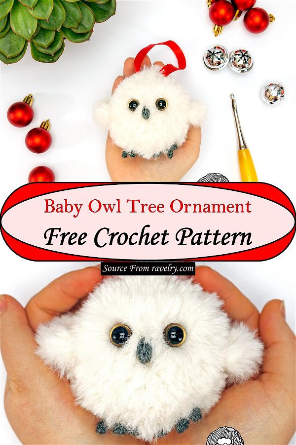 Baby Owl Crochet Tree Ornament
