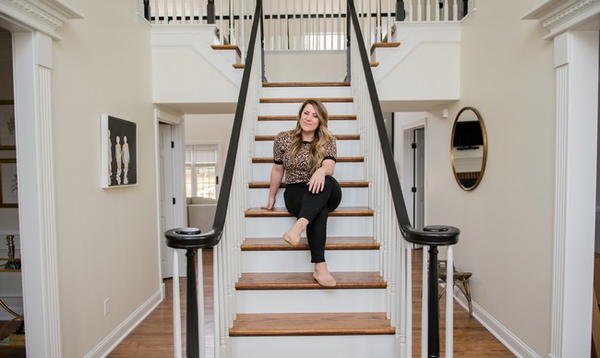 Banister And Riser Stair Makeover