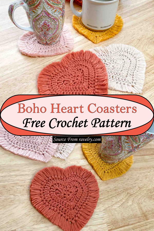 Boho Heart Coasters