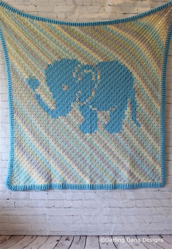 C2C Elephant Baby Blanket