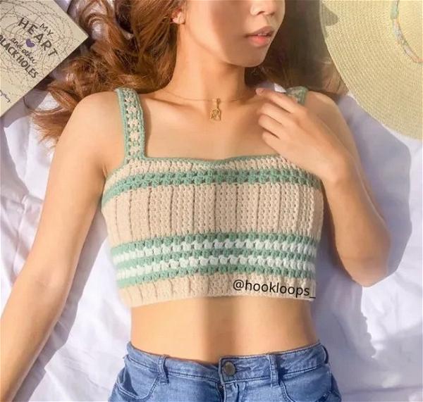 Chandra Crochet Crop Top