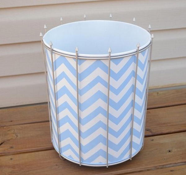 Chevron trash bucket