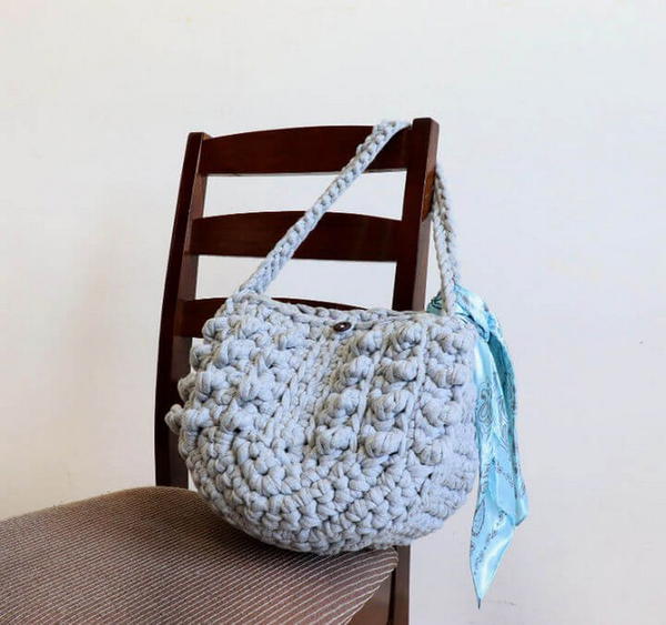 Chunky T-Shirt Crochet Tote Bag Pattern