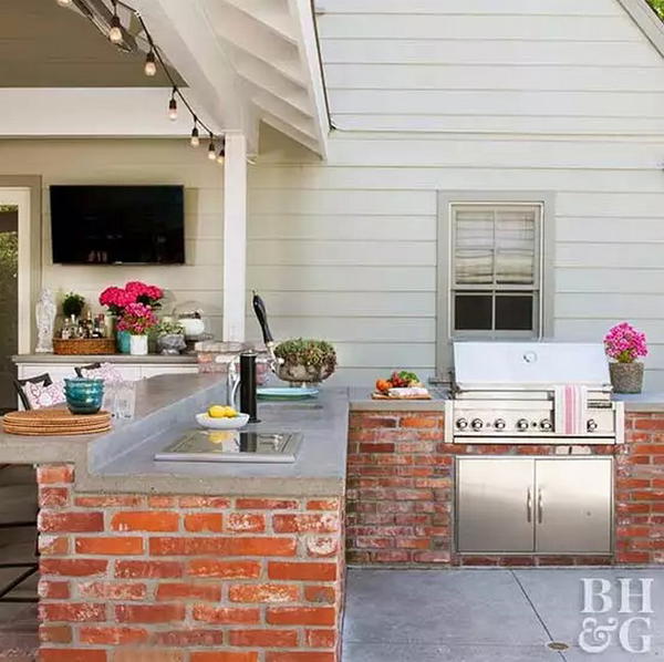 Cinder Block Kitchen