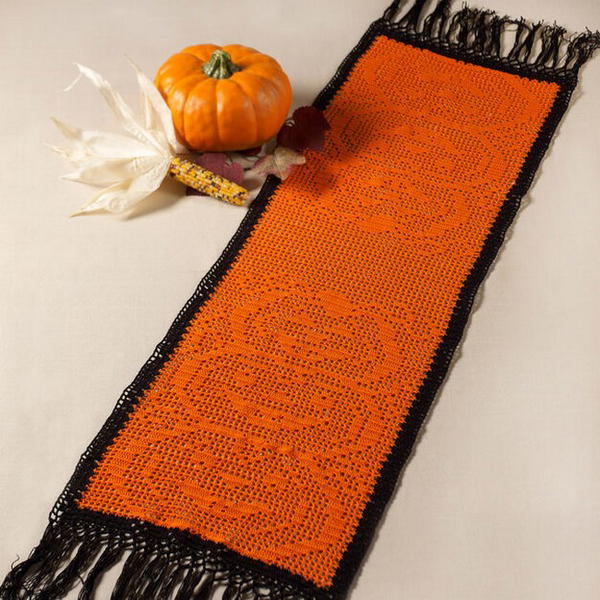 Crochet Pumpkin Table Runner