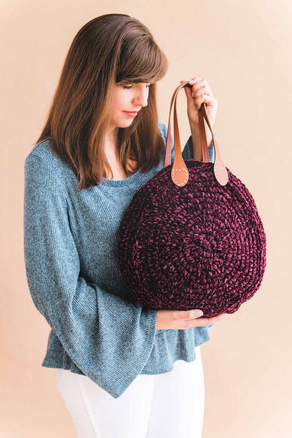 Crochet Velvet Tote Bag Pattern