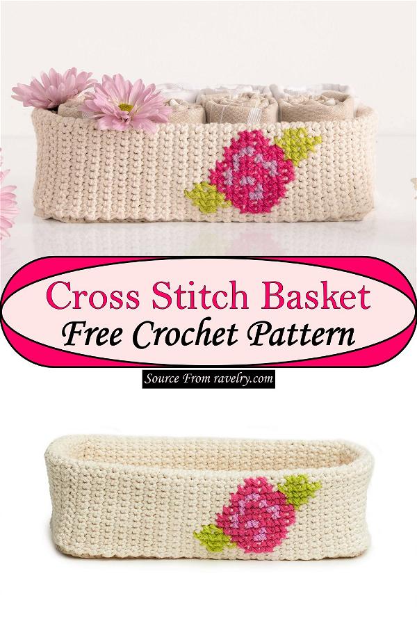 Cross Stitch Basket