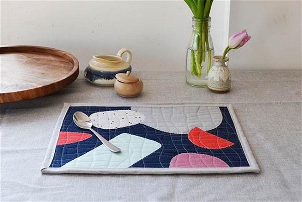 DIY Abstract Quilted Placemats