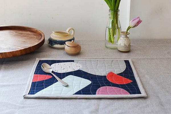 DIY Abstract Quilted Placemats