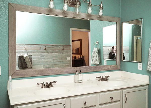 DIY Bathroom Mirror Frame for Under $10