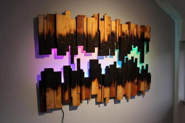 DIY Burned Wood Wall Art