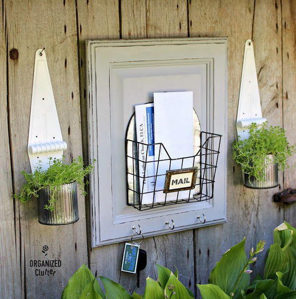 DIY Cabinet Door Mail Holder