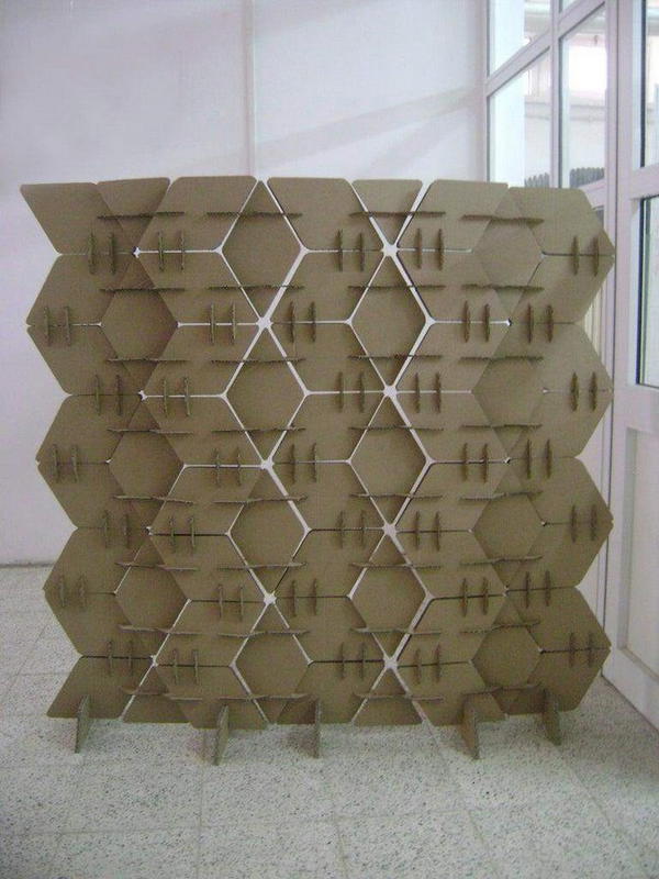 DIY Cardboard Room Divider