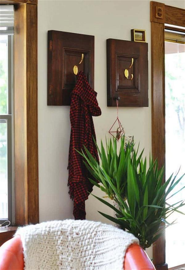 DIY Coat Rack From Cabinet Door