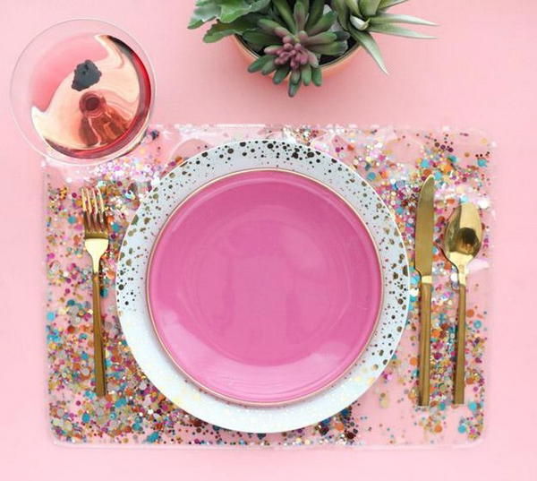 DIY Confetti Placemats