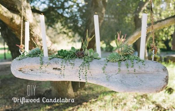 DIY Driftwood Candelabra