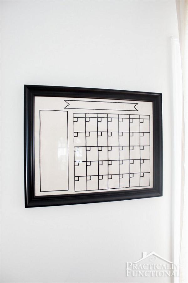 DIY Dry Erase Calendar