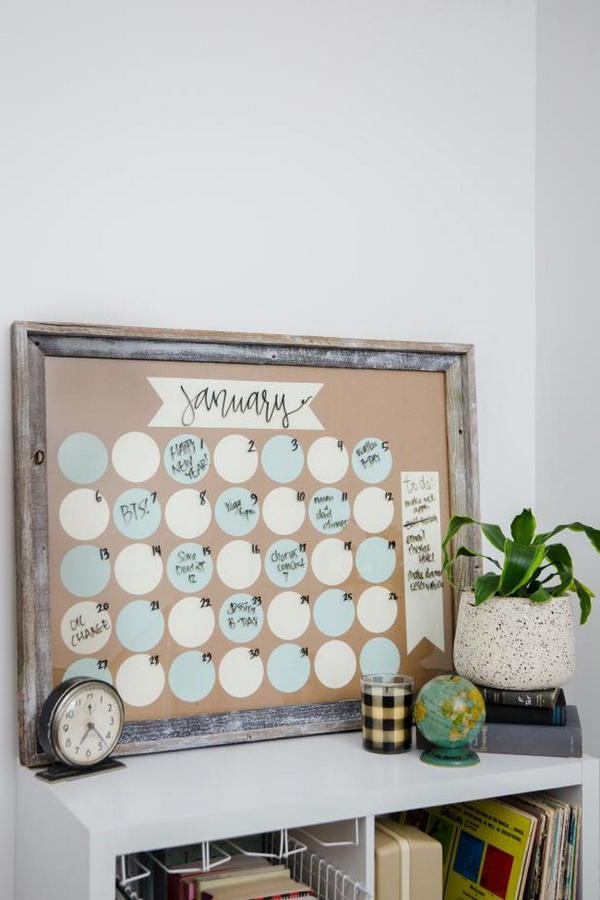 DIY Dry Erase Calendar