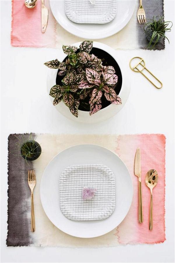 DIY Dyed Placemats