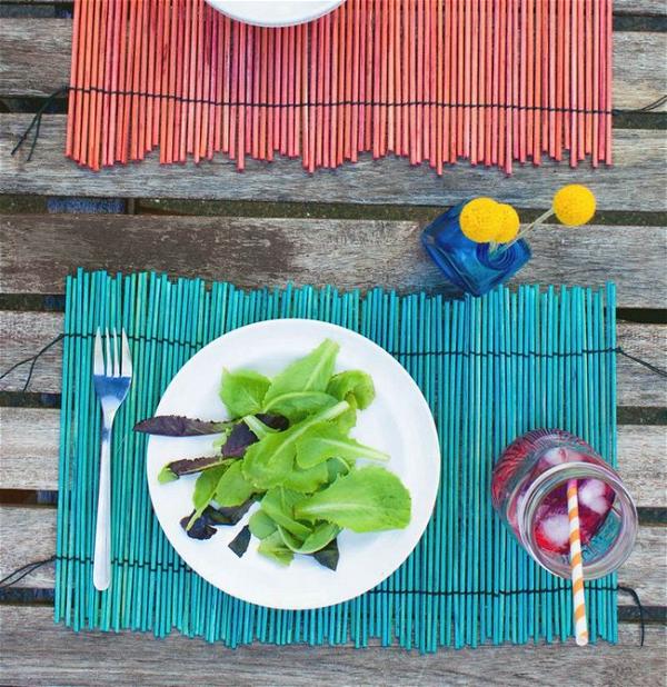 DIY Dyed Wood Placemats