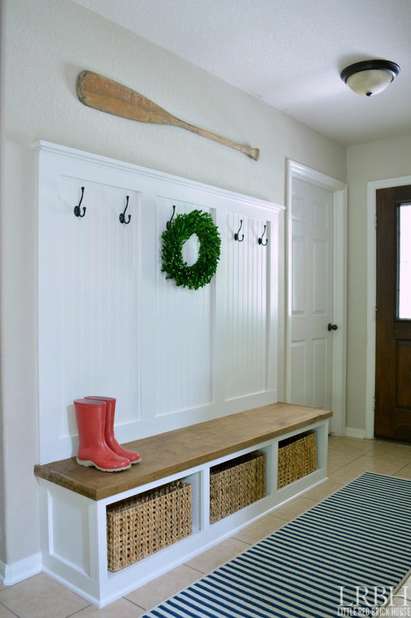 DIY Entryway Mudroom Reveal