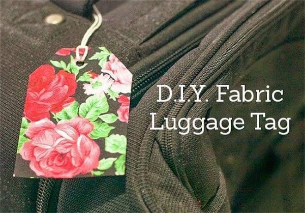 DIY Fabric Luggage Tag