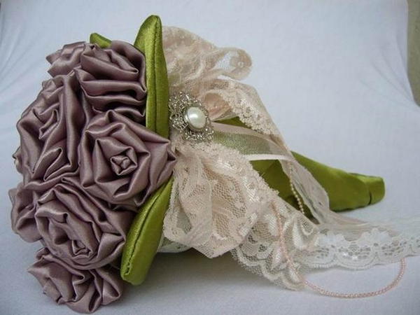 DIY Fabric Wedding Bouquet