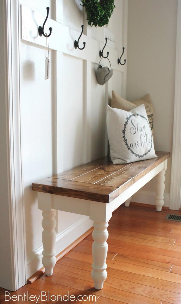 DIY Farmhouse Bench