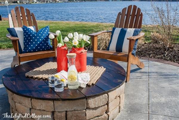 DIY Fire Pit Table Top