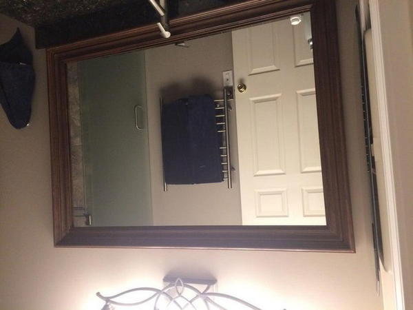 DIY Floating Mirror Frame