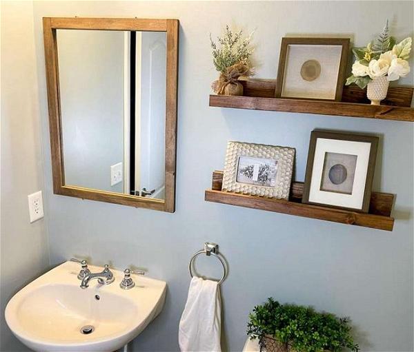DIY Frame For Bathroom Mirror