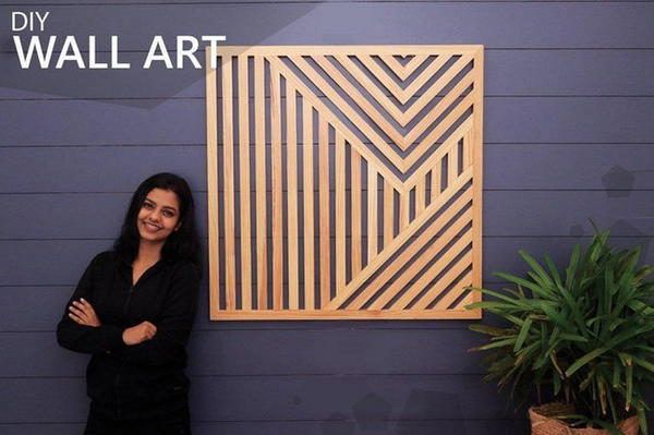 DIY Geometric Wood Wall Art