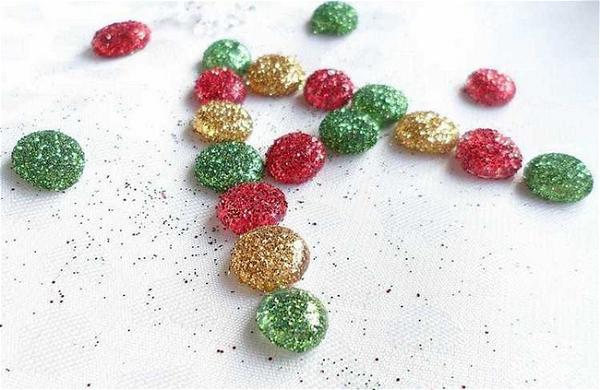 DIY Glitter Dot Ornaments