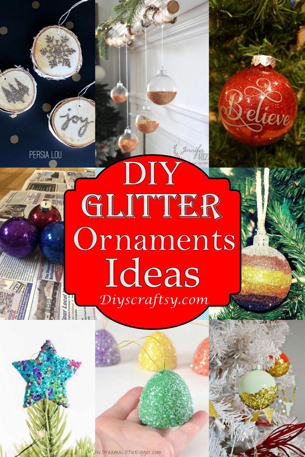 28 DIY Glitter Ornaments Ideas Mint Design Blog