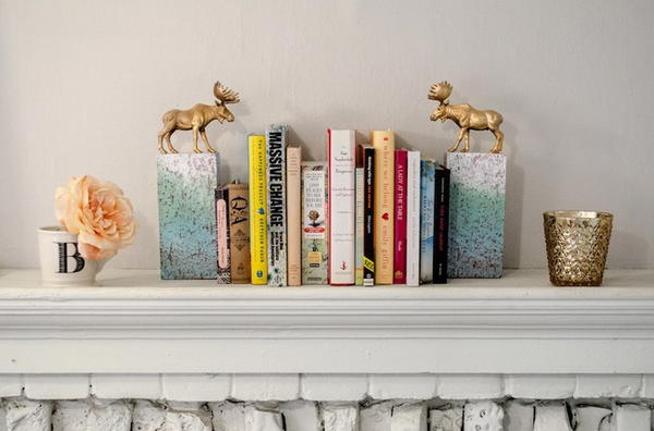 DIY Gold Animal Book Ends