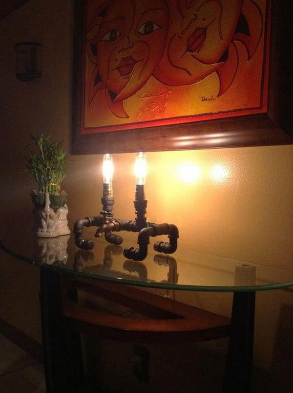 DIY Industrial Pipe Candelabra